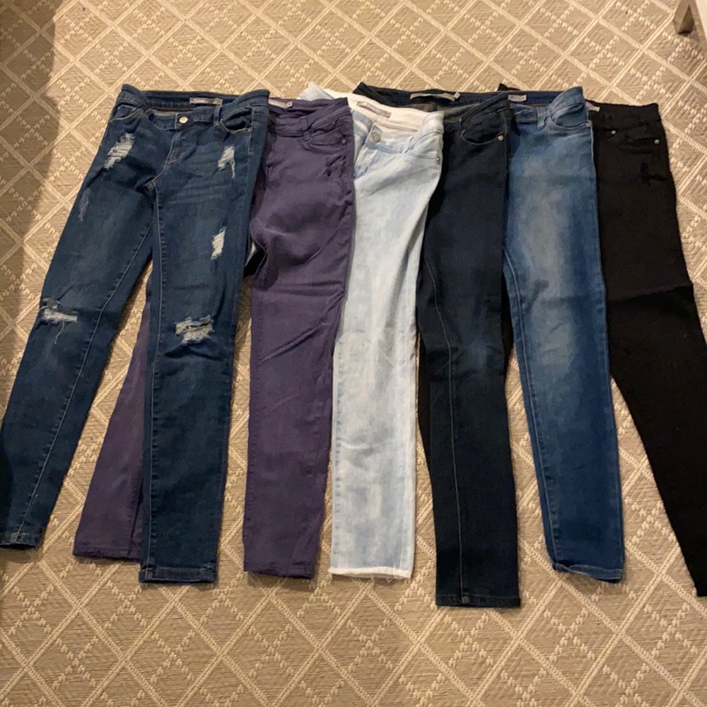 6 pair size 12 tractr jeans. Various washes. 1 distressed